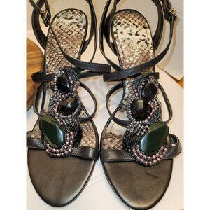 Gianni Bini Bejeweled Criss Crossed Heels - Size 8.5